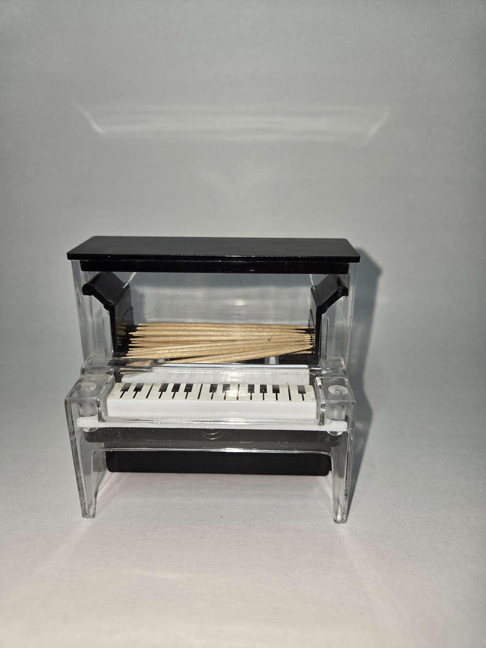 Vintage Plastic Upright Piano Toothpick Dispenser
